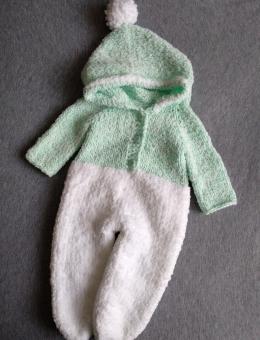 Hooded pramsuit for reborn baby
