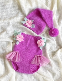 Suit with flowers for a reborn doll