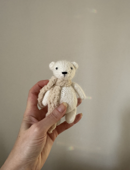 Mini teddy bear with a scarf